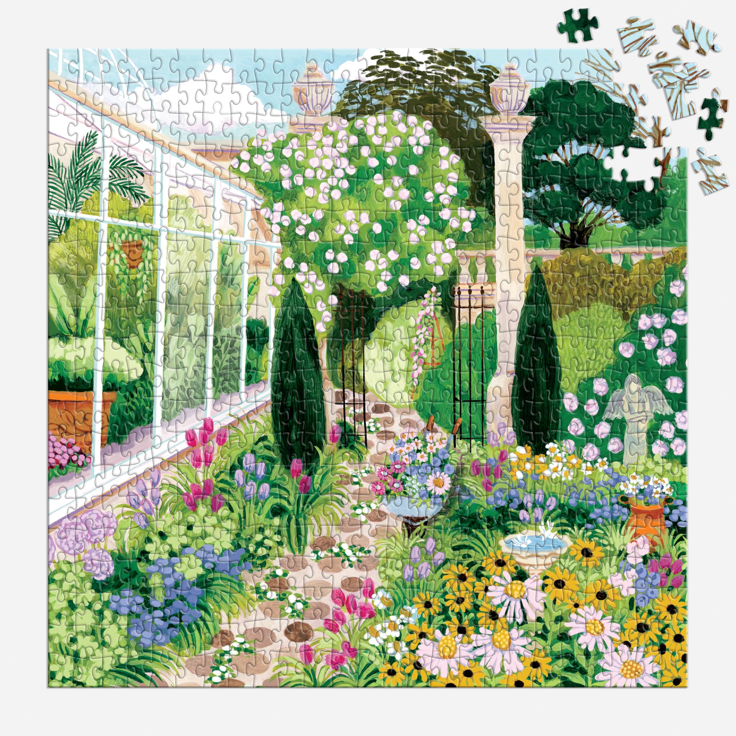 Galison Evergreen Gardens – 500 Piece Jigsaw Puzzle Featuring